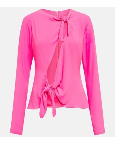 The Attico Top mit Cut-out - Pink