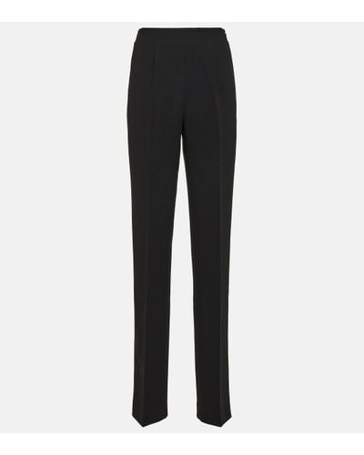 Roland Mouret High-rise Straight Trousers - Black