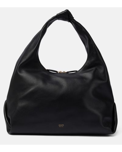 Khaite Beatrice Large Leather Shoulder Bag - Black