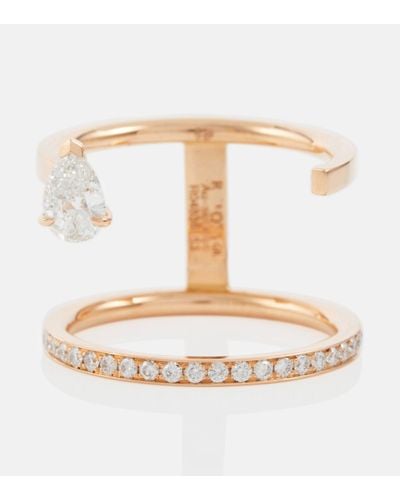 Repossi Bague Serti Sur Vide en or rose 18 carats avec diamants - Blanc