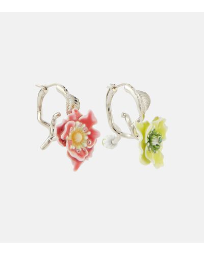 Acne Studios Boucles d'oreilles Flower - Blanc