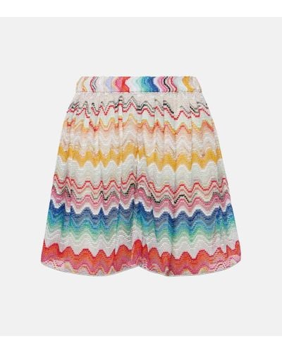 Missoni Shorts de tiro alto con zigzag - Multicolor
