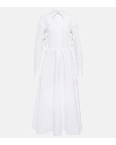 Valentino Hemdblusenkleid aus Baumwolle - Weiß