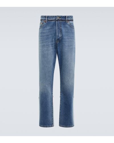 Valentino Straight-fit Cotton Jeans - Blue