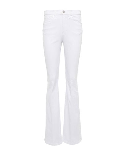 Veronica Beard Jean evase Beverly a taille haute - Blanc