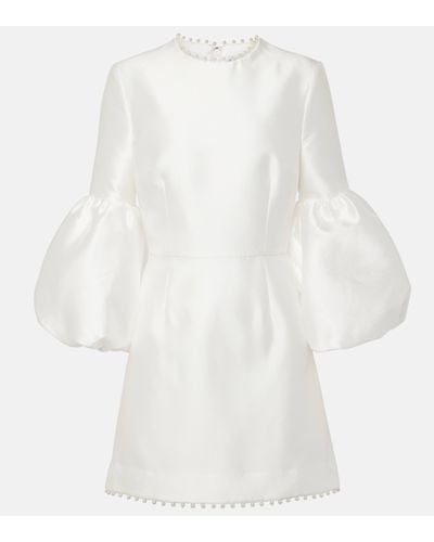 Rebecca Vallance Bridal Cristine Pearl-trimmed Minidress - White