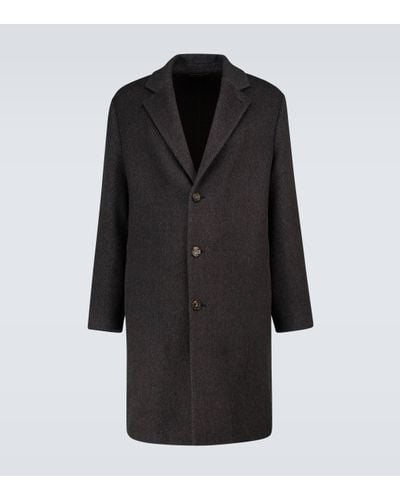 Loro Piana Findon Wool-blend Coat - Black