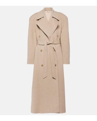Magda Butrym Double-breasted Cashmere Coat - Natural