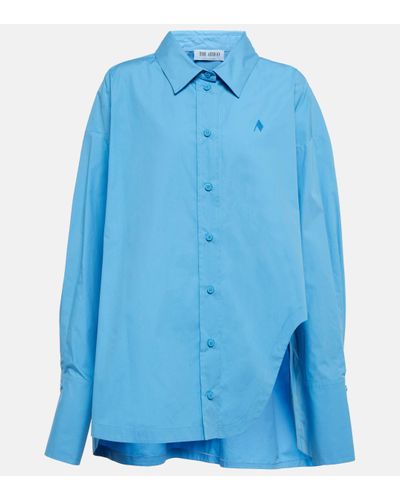 The Attico Diana Cotton Poplin Shirt - Blue