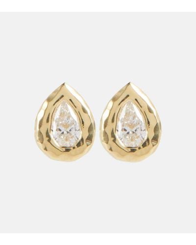 Octavia Elizabeth Pendientes Nesting Gem de oro de 18 ct con diamantes - Metálico