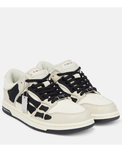 Amiri Skel Brand-appliqué Leather Low-top Sneakers - White