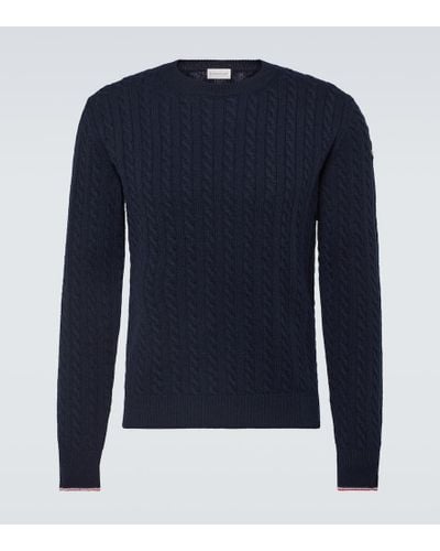 Moncler Wool And Cashmere Sweater - Blue