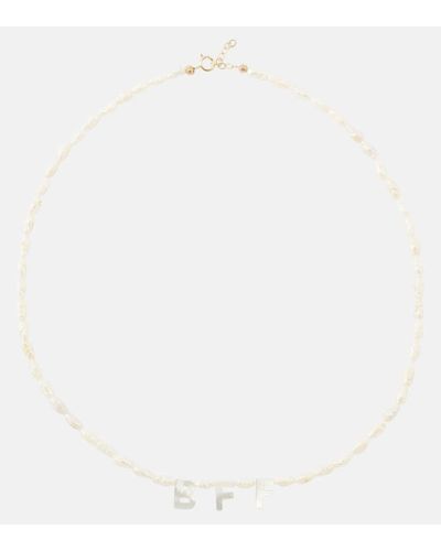 Roxanne First Bff 9kt Gold Necklace With Mother Of Pearl - White