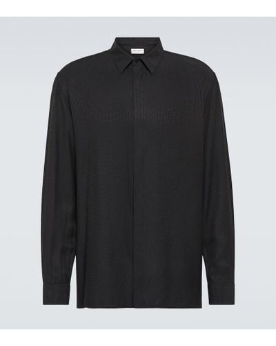 Saint Laurent Hemd aus Pique - Schwarz