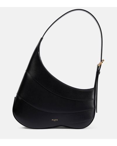 Alaïa Leather Shoulder Bag - Black