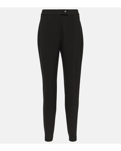 Ferragamo Wool-blend Gabradine Slim Trousers - Black