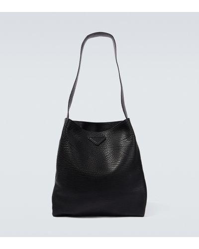 Prada Messenger Bag aus Leder - Schwarz
