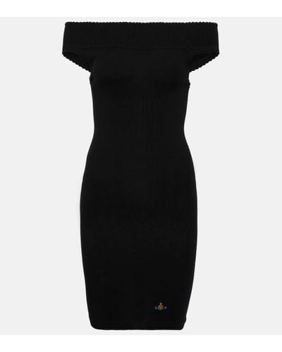 Vivienne Westwood Robe courte Valentina à épaules dénudées - Noir