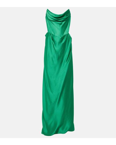 Vivienne Westwood Robe aus Satin - Grün
