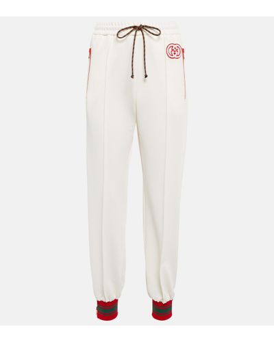Gucci Pantalon de survetement Interlocking G - Blanc