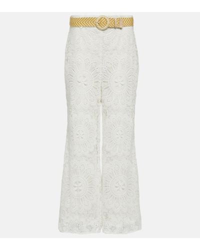 Zimmermann High-rise Guipure Lace Pants - White