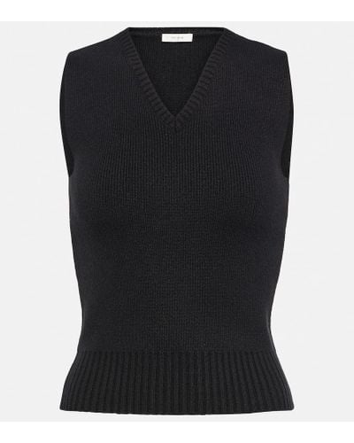 The Row Comi Cashmere Vest - Black