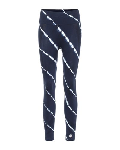 Tory Sport Tie-dye High-rise leggings - Blue