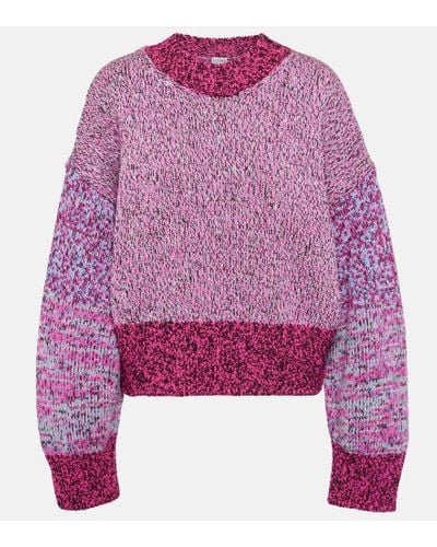 Loewe Pullover aus Wolle - Pink