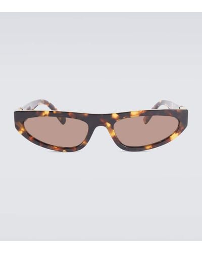 Miu Miu Gafas de sol cat-eye con logo - Marrón