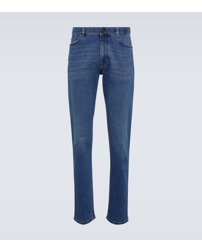 Zegna Mid-rise Skinny Jeans - Blue