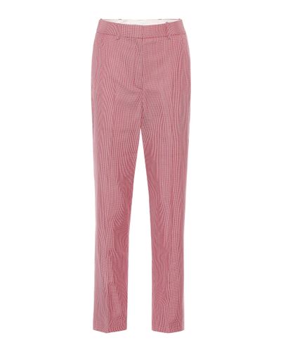 Racil Michael Wool-blend Straight Trousers - Pink