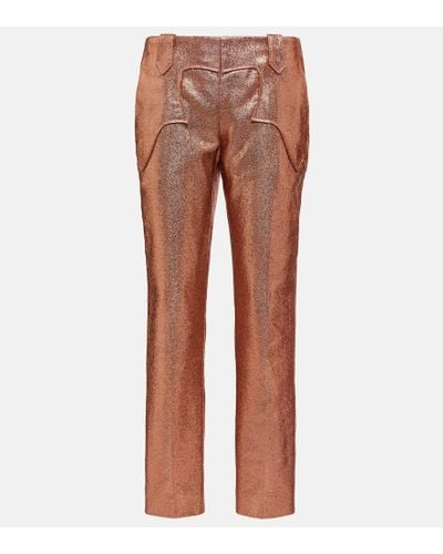 Tom Ford Iridescent Sable Straight-leg Pants - Brown
