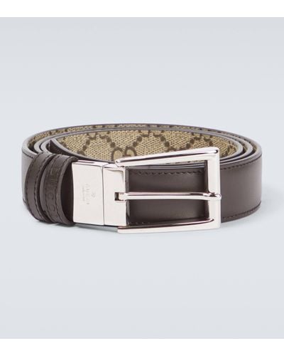 Gucci Reversible Leather Belt - Metallic