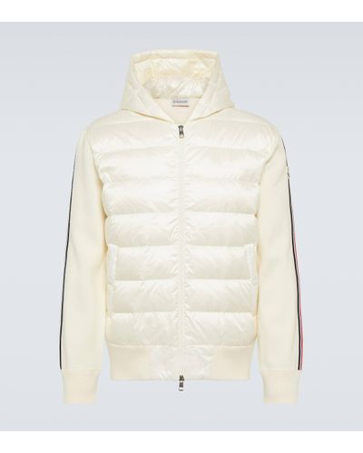 Moncler Striped Padded Hoodie - Natural