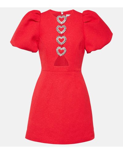 Rebecca Vallance Chiara Cutout Crepe Minidress - Red