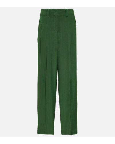Jacquemus Le Pantalon Titolo High-rise Wide-leg Trousers - Green