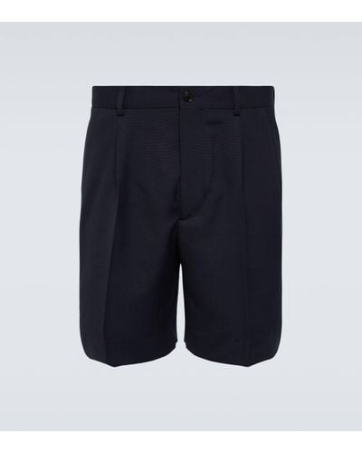 Acne Studios Radd Wool-blend Shorts - Blue