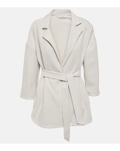 Max Mara Cinese Cotton Jersey Jacket - White