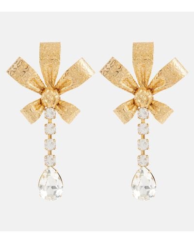 Jennifer Behr Hollis Crystal-embellished Drop Earrings - Metallic