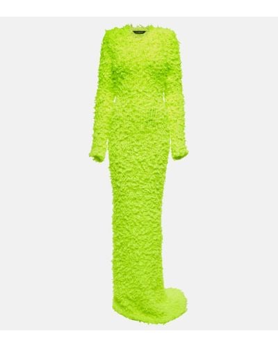 Balenciaga Fluffy Gown - Green