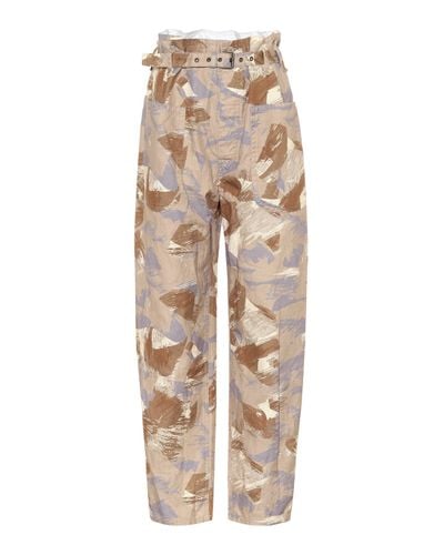 Isabel Marant Exclusive To Mytheresa – Iona High-rise Cotton-blend Trousers - Natural