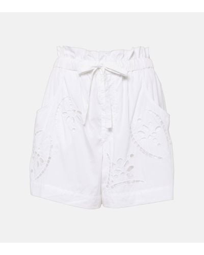 Isabel Marant Hidea Broderie Anglaise Shorts - White