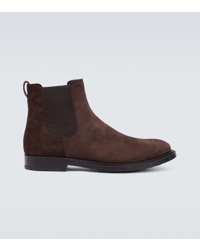 Tod's Suede Ankle Boots - Brown