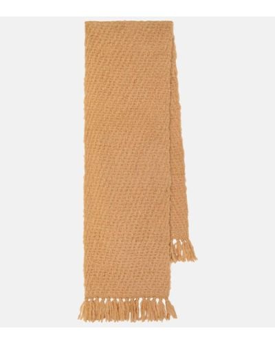 Loro Piana Fringed Cashmere And Silk Scarf - Natural