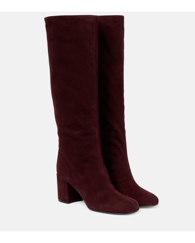Gianvito Rossi Dillon Suede Knee-high Boots - Red