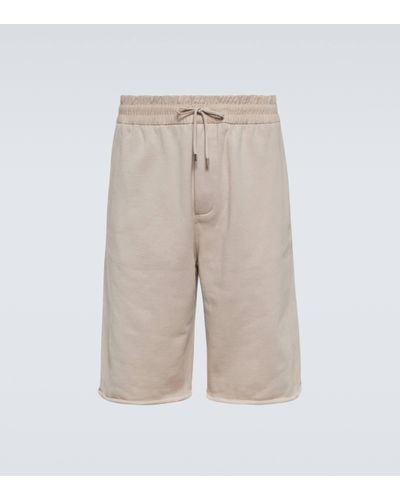 Saint Laurent Cotton Shorts - Natural