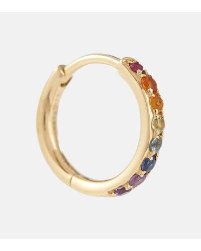 PERSÉE Pendiente individual Chakras Rainbow Piercing de oro de 18 ct con piedras - Metálico