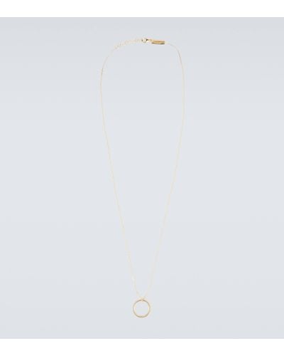 Maison Margiela Collier en argent sterling a logo - Blanc