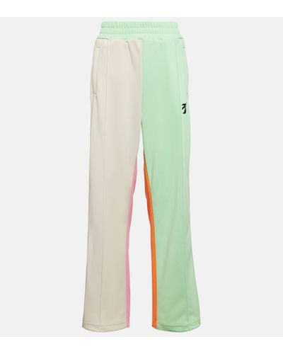 Palm Angels Pantalon de jogging colour block à logo imprimé - Vert