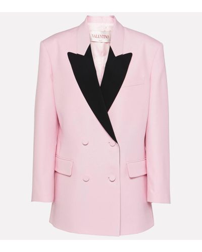 Valentino Blazer en Crepe Couture - Rose